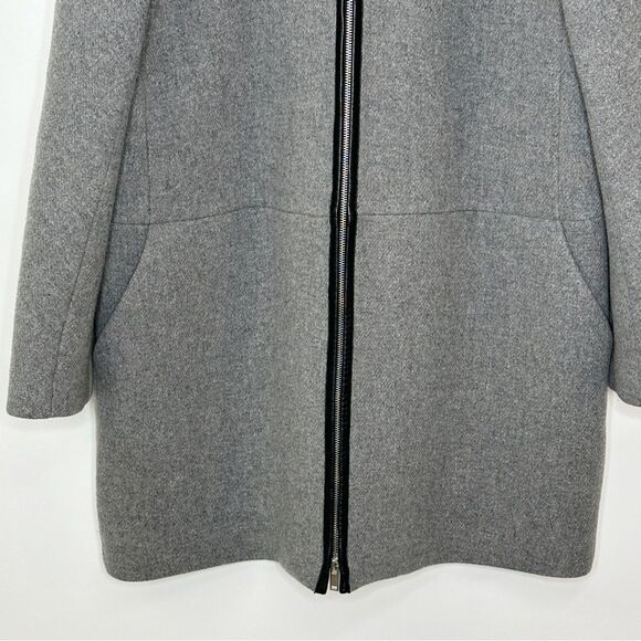 J. Crew Stadium Cloth Hooded Wool Coat Nello Gori Gray Size Extra Large - Picture 7 of 12